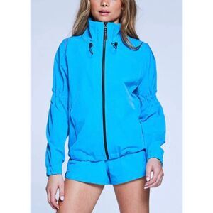 NWT Jo + Jax Ice Blue Icon Legend Lightweight Windbreaker Jacket Women's XS